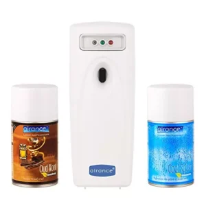 Airance Automatic LED A3 Room Freshener Dispenser Machine with 250 ml Each Oud Wood & Cool Splash Fragrance Spray Bottle (Pack of 3)