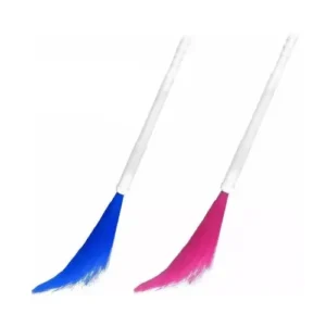 Cyber Sales Blue and Pink 108 cm Plastic Wet and Dry Broom (Pack of 2)