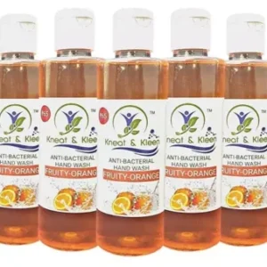 Kneat & Kleen 200ml Anti-Bacterial Hand Wash, Orange, Pack Of 5