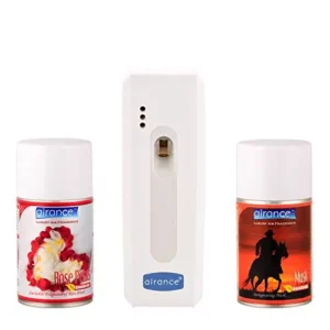 Airance Automatic A5 Perfume Dispenser With 250 ml Each  Rose Petals & Musk Fragrance Refill (Pack of 3)