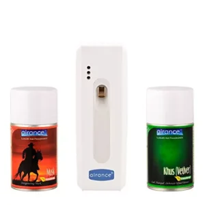 Airance Automatic A5 Perfume Dispenser With 250 ml Each  Musk & Khus  (Vetiver) Fragrance Refill (Pack of 3)