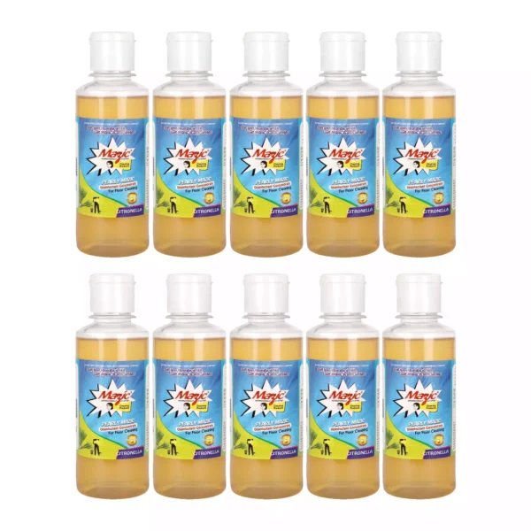 Mazic 200 ml Citronella Fragrance Brown Liquid Phenyl (Pack of 10)