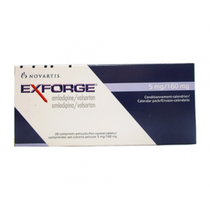 EXFORGE 5 MG / 160 MG ( AMLODIPINE + VALSARTAN ) 14 FILM-COATED TABLETS