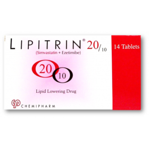 LIPITRIN 20 / 10 MG ( SIMVASTATIN / EZETIMIBE ) 14 TABLETS
