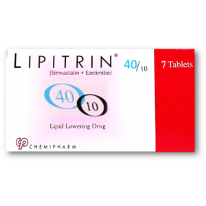 LIPITRIN 40 / 10 MG ( SIMVASTATIN / EZETIMIBE ) 7 TABLETS
