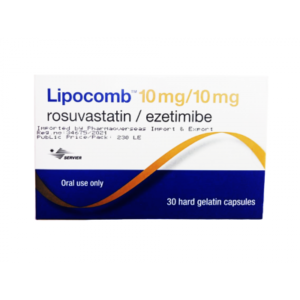 LIPOCOMB 10 / 10 MG ( ROSUVASTATIN / EZETIMIBE ) 30 CAPSULES