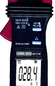KUSAM-MECO 3? Digit 4000 Counts 600 A AC Autoranging Digital Clampmeter with Ultra Slim Jaw