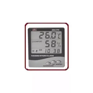 HTC 288-CTH Digital Hygro Thermometer Clock With Big 3 Line Display Meter