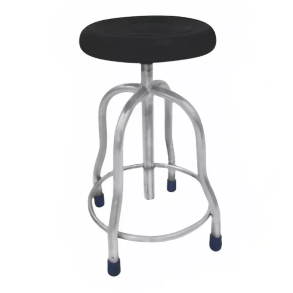 JE HOSPI Fitted Legs with PVC Stumps Revolving Stool