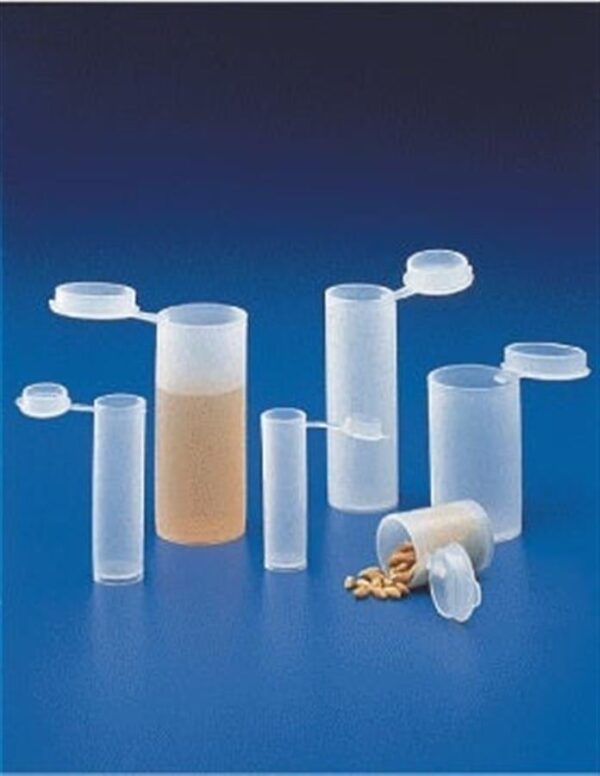1ml Sample Specimen Tube PE With Push In Captive Cap - Pack of 10