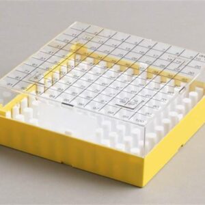 100 Place Cryogenic Storage Box Pack of 5 Yellow For Small Tubes