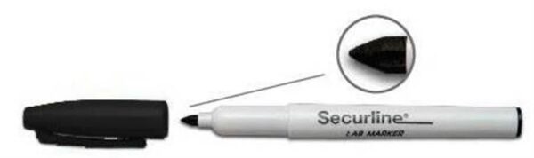 1400-20-PDC All Surface Lab Markers Fine Point - Black - Pack of 10
