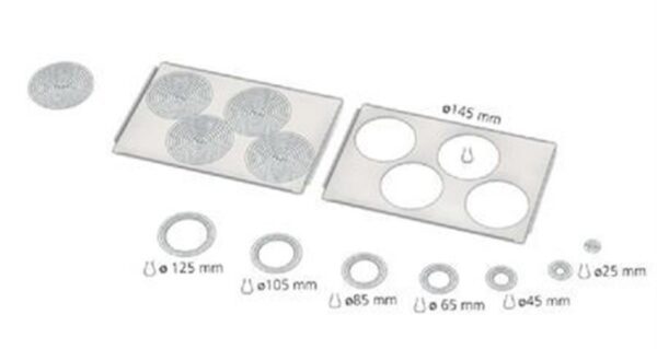 memmert B02685 Flat St/St Cover With Concentric Ring Sets