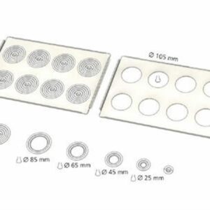 memmert B04462 Flat St/St Cover With Concentric Ring Sets