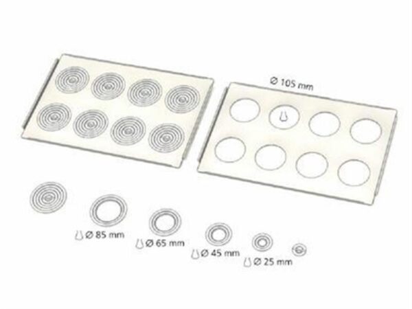 memmert B04462 Flat St/St Cover With Concentric Ring Sets