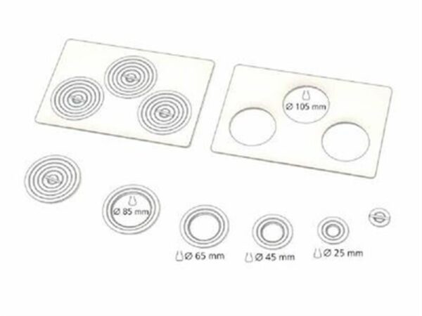 memmert B24373 Flat St/St Cover With Concentric Ring Sets