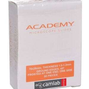 Academy Microscope Slide 1.0-1.2mm thick One Frosted End One Side pk50