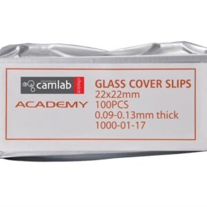 Academy Cover Slips 0.09-0.13mm Thick 22 x 22mm Pack of 100
