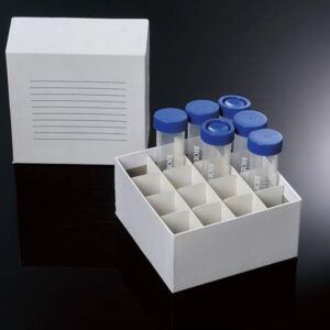 16 Place Cardboard Cryo Box for 50ml Tubes Grid Pack of 5