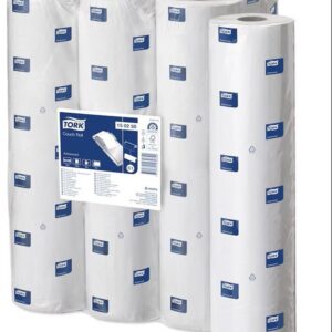 15.02.50 Tork Couch Roll White 20" Wide 2-Ply Roll Pack of 9 Rolls of 165 Sheets 34cm Long