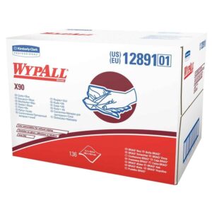12891 WYPALL X90 Cloths - BRAG Box - Blue - 136 Sheets
