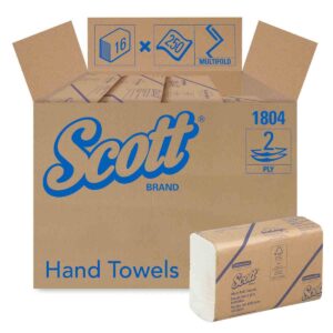 1804 SCOTT  Hand Towels - Multifold/Medium - White - 16 x 250 Sheets