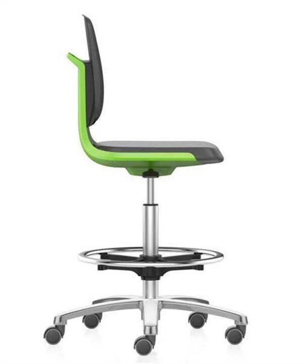 Bimos Labsit 4 Laboratory chair tall with stop/go castors & foot ring