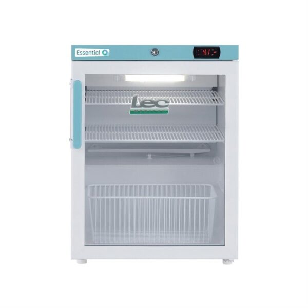 LEC 82L Countertop pharmacy fridge PEGR82UK with glass doors 2?-8?
