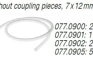 (suction pump Vario18) TUBING, silicone ?7-12mm, 1m 077.0901