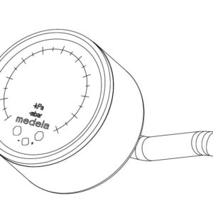 (suction pump Vario18) VACUUM GAUGE 100kPa 077.1744