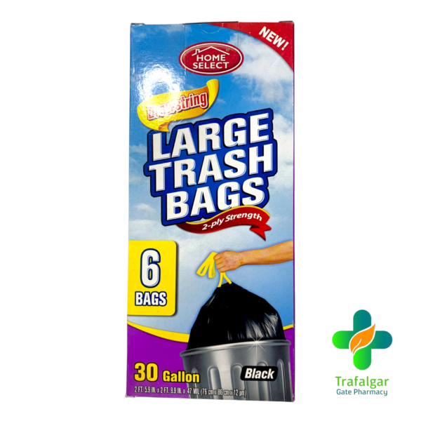 DRAWSTRING TRASH BAG L 30GAL 6?S