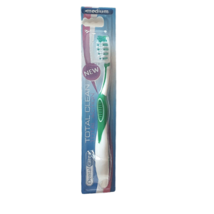 dental care total clean, total action toothbrush (green)