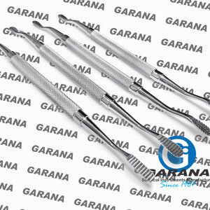 Dental Bone File Set of 4 Pieces (Howard # 12,12A,12CA,POLOKOFF#1)