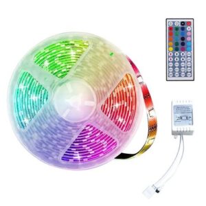 Multiple colors 5M RGB Light Strip 3528 300LED Flexible LED Strip Light with 44 Key Remote+Controller for Christmas Living Room Bedroom