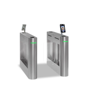Automatic flap swing glass turnstile