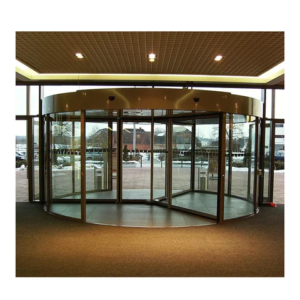 Automatic revolving 2 wings door