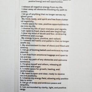 Clearance Affirmation Card