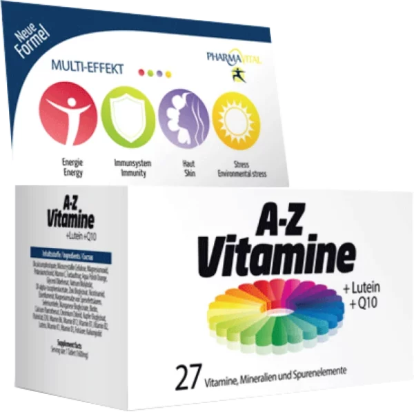 PharmaVital A-Z Vitamine - 27 Vitamins, Minerals And Trace Elements x 60 Tablets
