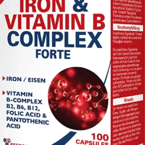 PharmaVital Iron & Vitamin B Complex Forte x 100 Capsules