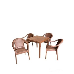 Patio/Balcony/Garden 5-Set Plastic Wicker Furniture