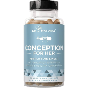 EU Natural Conception Fertility Prenatal Vitamins, 60 Vegetarian Soft Capsules