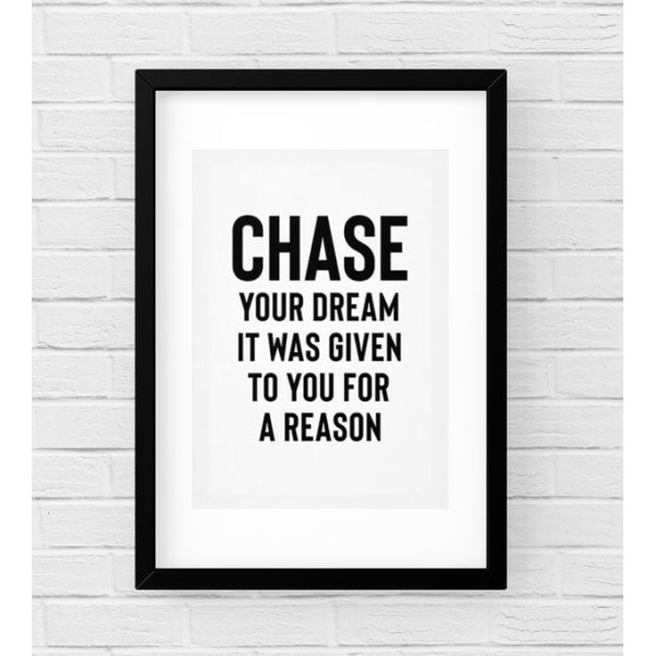 Chase Your Dream Decorative Wall Frame