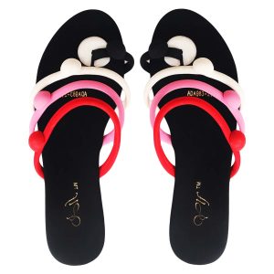 Multi-colored Stripped Slippers