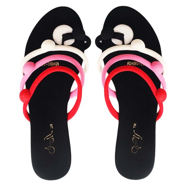 Multi-colored Stripped Slippers