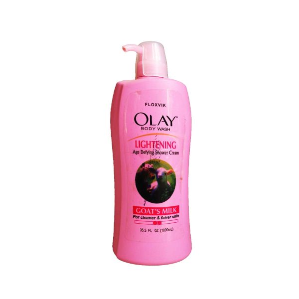 Olay Body Wash Lightening Goat's Milk Age Defying Shower Cream (Pink) 1000ml