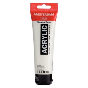 120ml Amsterdam Acrylic Paint- Titanium White