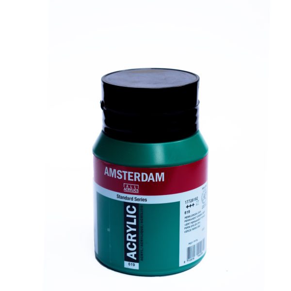 500ml Amsterdam Acrylic Paint ? Permanent Green Deep