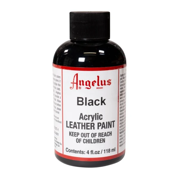 118ml Angelus Acrylic Leather Paint | Black