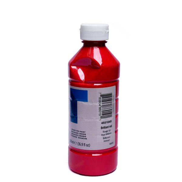 500ml Reeves Ready Mix Gouache Paint ? Brilliant Red