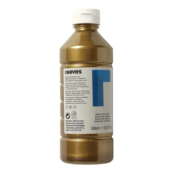 500ml Reeves Ready Mix Gouache Paint ? Bronze